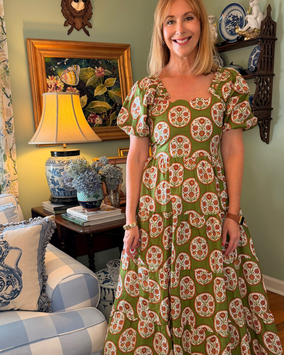 Beverly Floral Maxi in Green Hawthorne Floral |  Dress - Miss Madigan | Women's Fashion Boutique