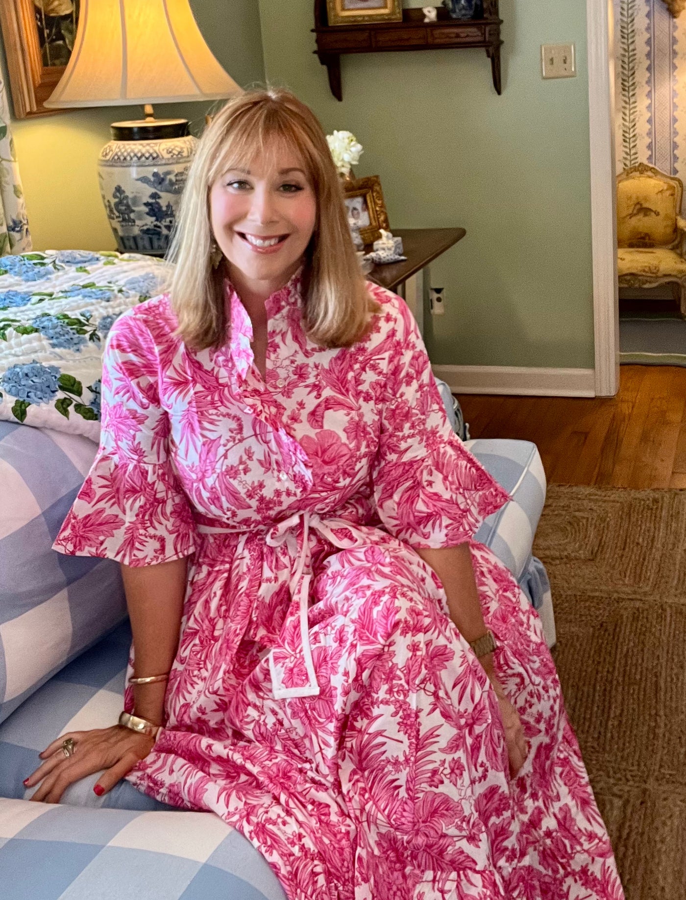 Ruffled Block Print Maxi Dress | Dresses