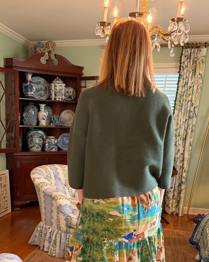 Corbett Mock Neck Sweater in Green