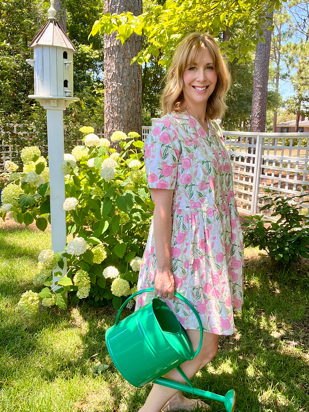 St. Simons Block Print Swing Dress