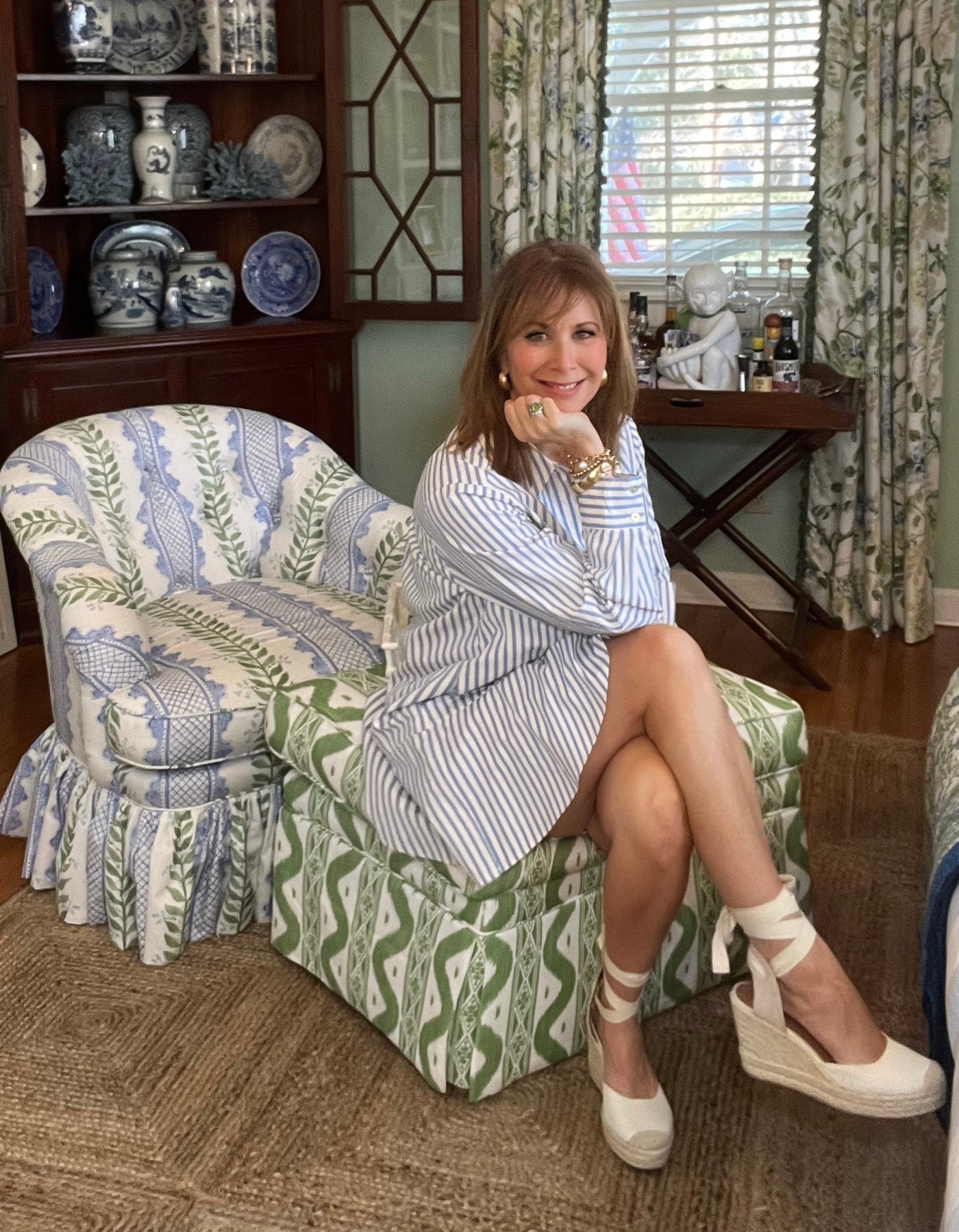 Chesapeake Stripe Mini Dress in Blue