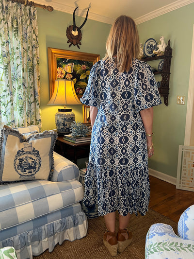 Amada Ikat Midi Dress