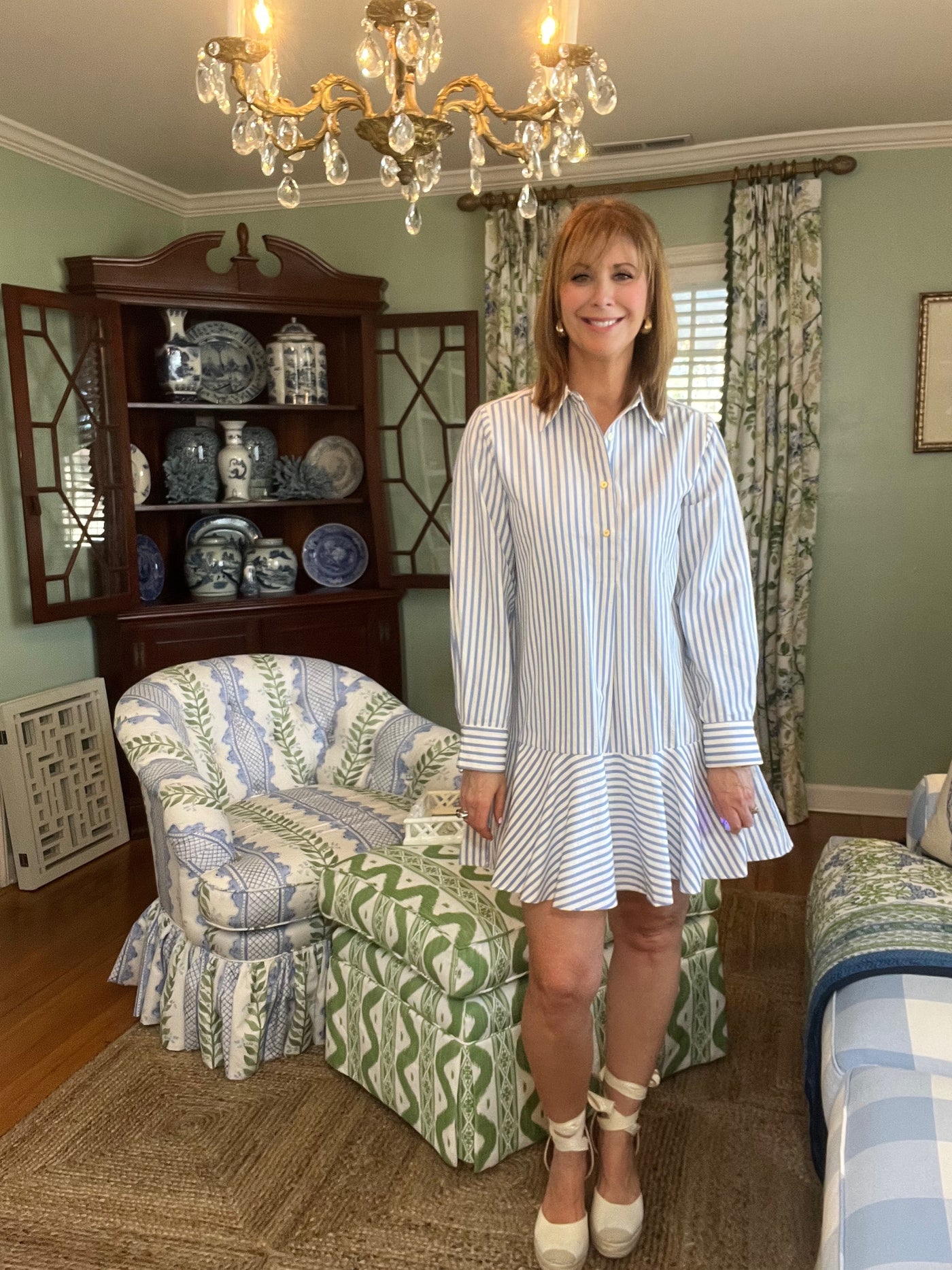 Chesapeake Stripe Mini Dress in Blue