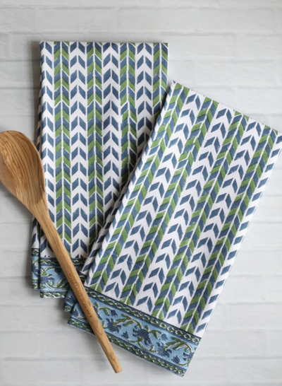 Block Print Kitchen Towel