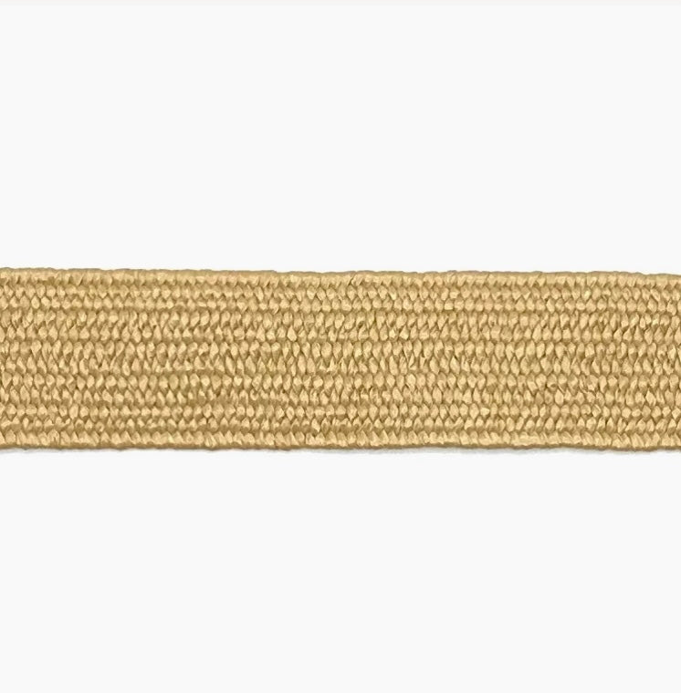 Tan Raffia Stretch Belt