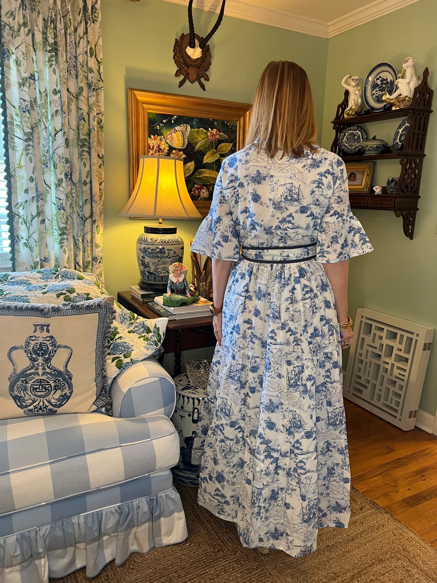 block print maxi dress Shop Delia Cotton 50 inches XL Archie Hand Block Printed Cotton