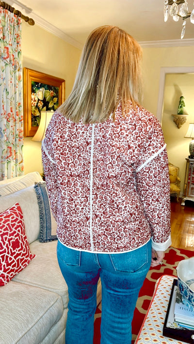 Lolly Pink Quilted Floral Jacket