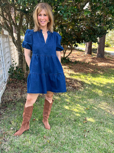 Aura Denim Mini Dress