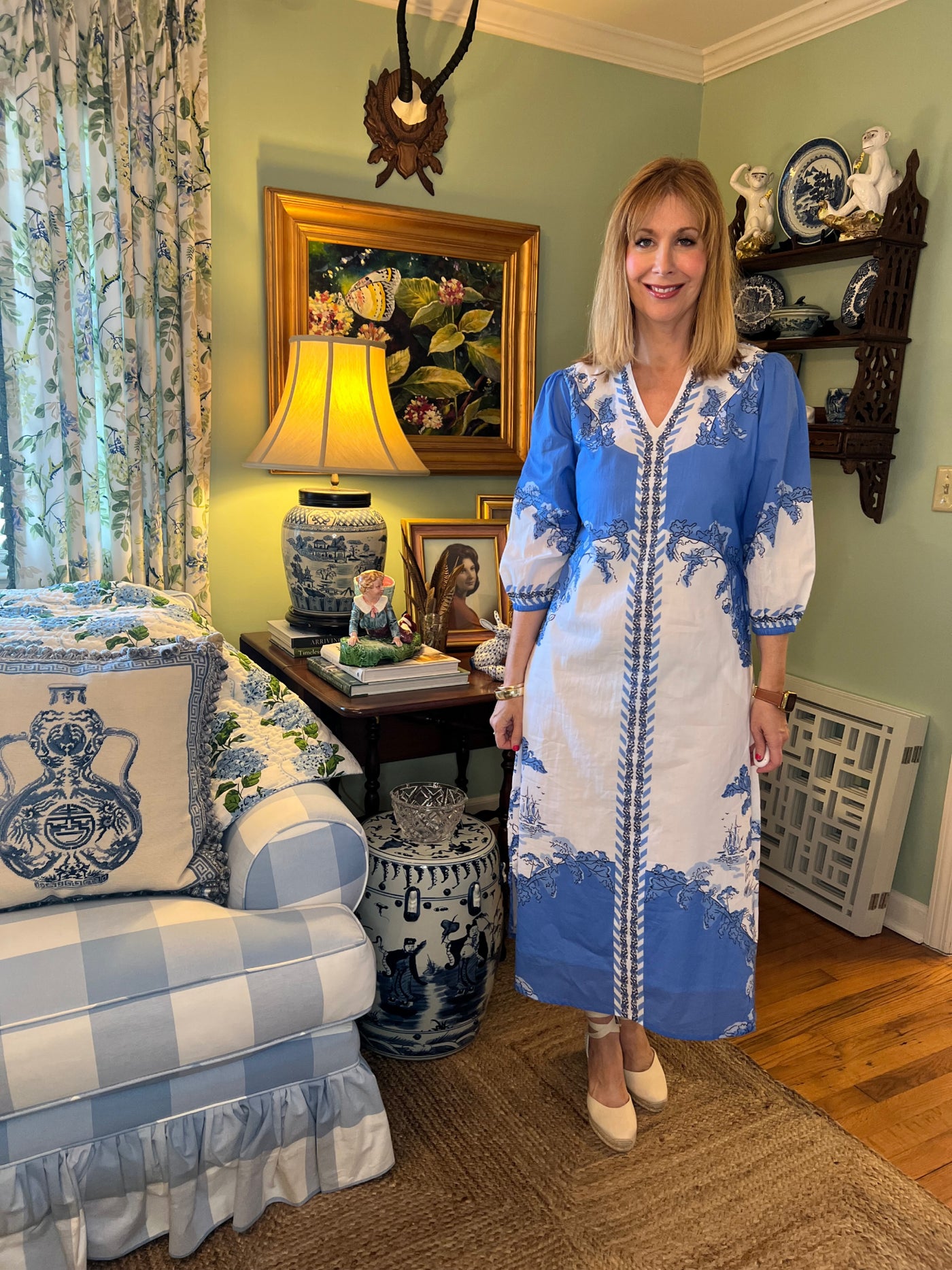 midi caftan dress Block Print Caftan Dress | Dresses