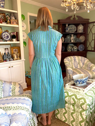 Raleigh Block Print Stripe Midi