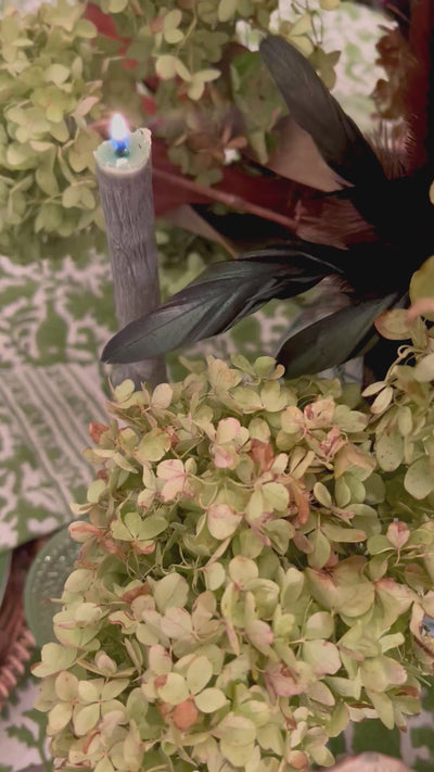 Birds of a Feather Green Bird Block Print Napkin Set